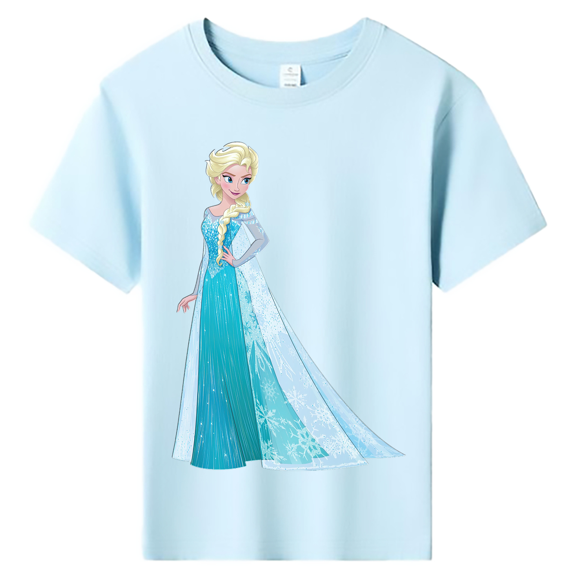 （画像用） アナと雪の女王 アンナ エルサ Frozen Anna Elsa 綿100％キッズTシャツ（フロントプリント）